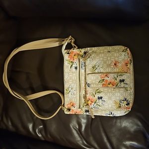 Floral Print Women’s Purse Multi Pocket Shoulder Strap